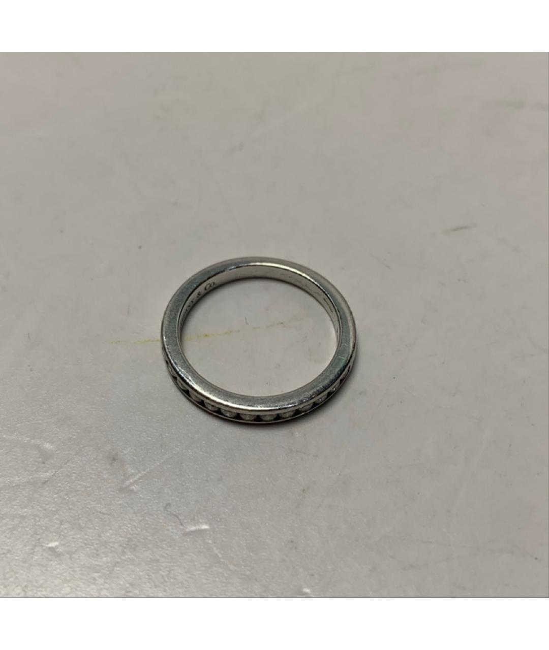 TIFFANY&CO Серебряное платиновое кольцо, фото 8