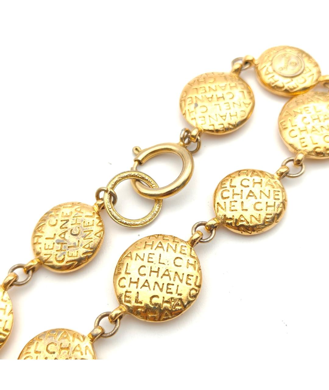 CHANEL Золотое металлическое колье, фото 7