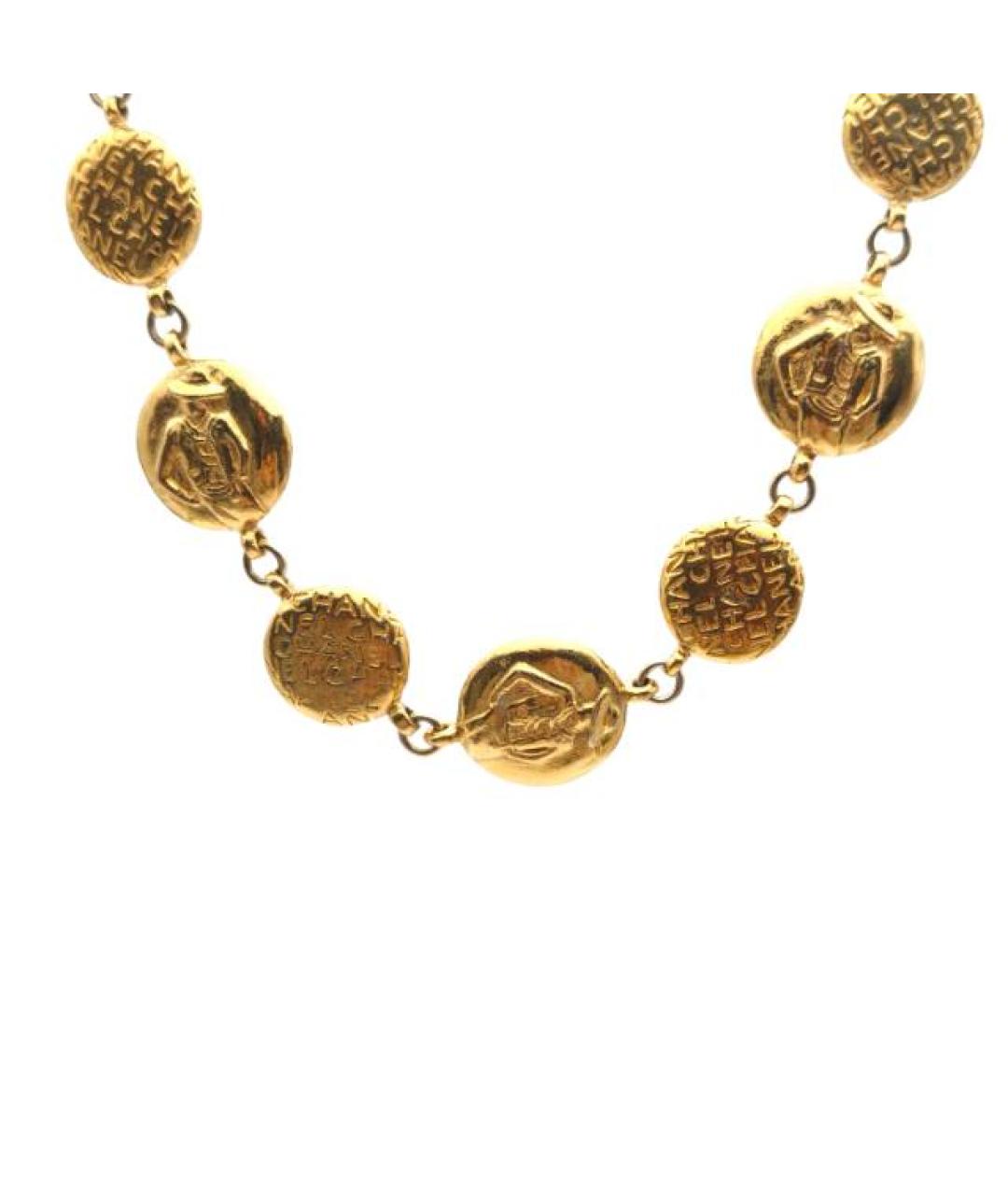 CHANEL Золотое металлическое колье, фото 2