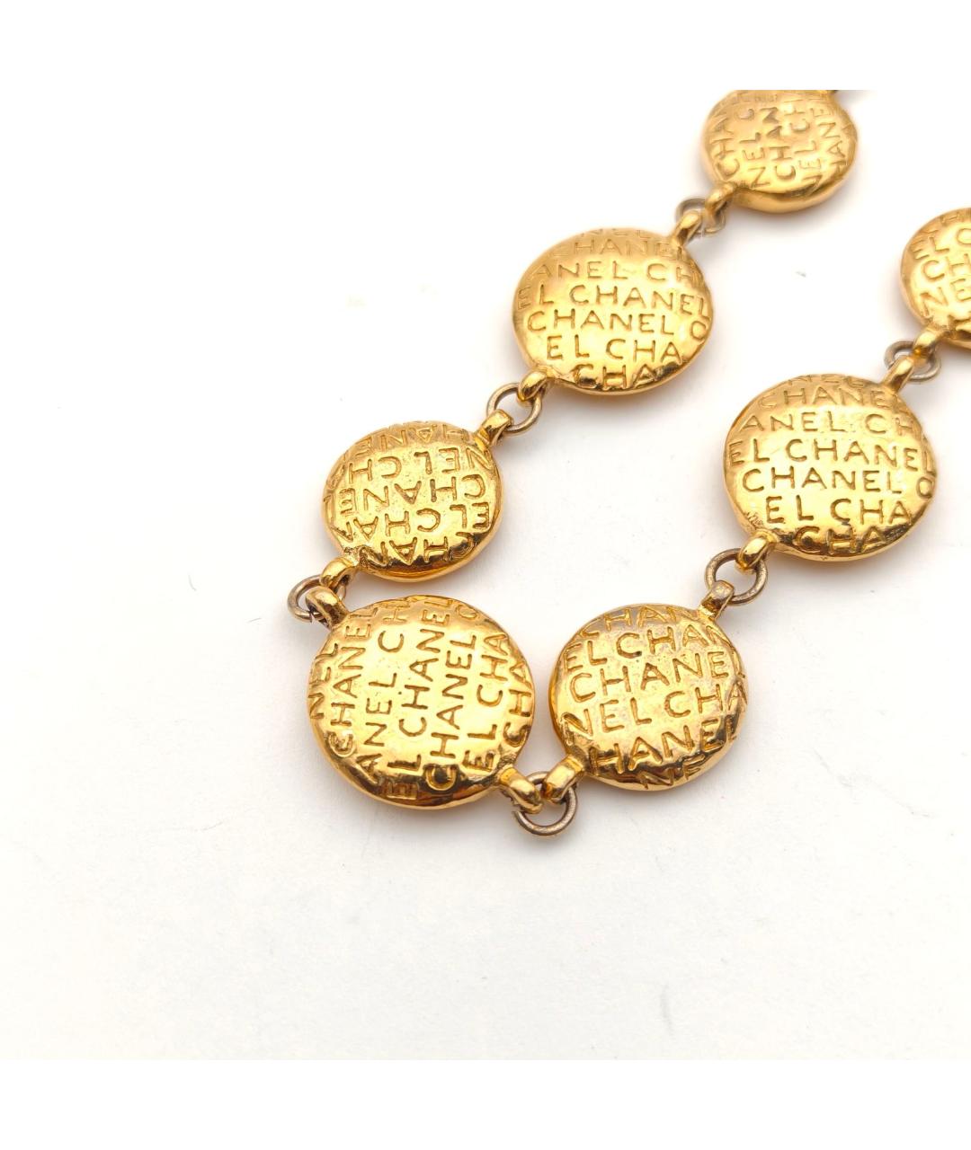 CHANEL Золотое металлическое колье, фото 6