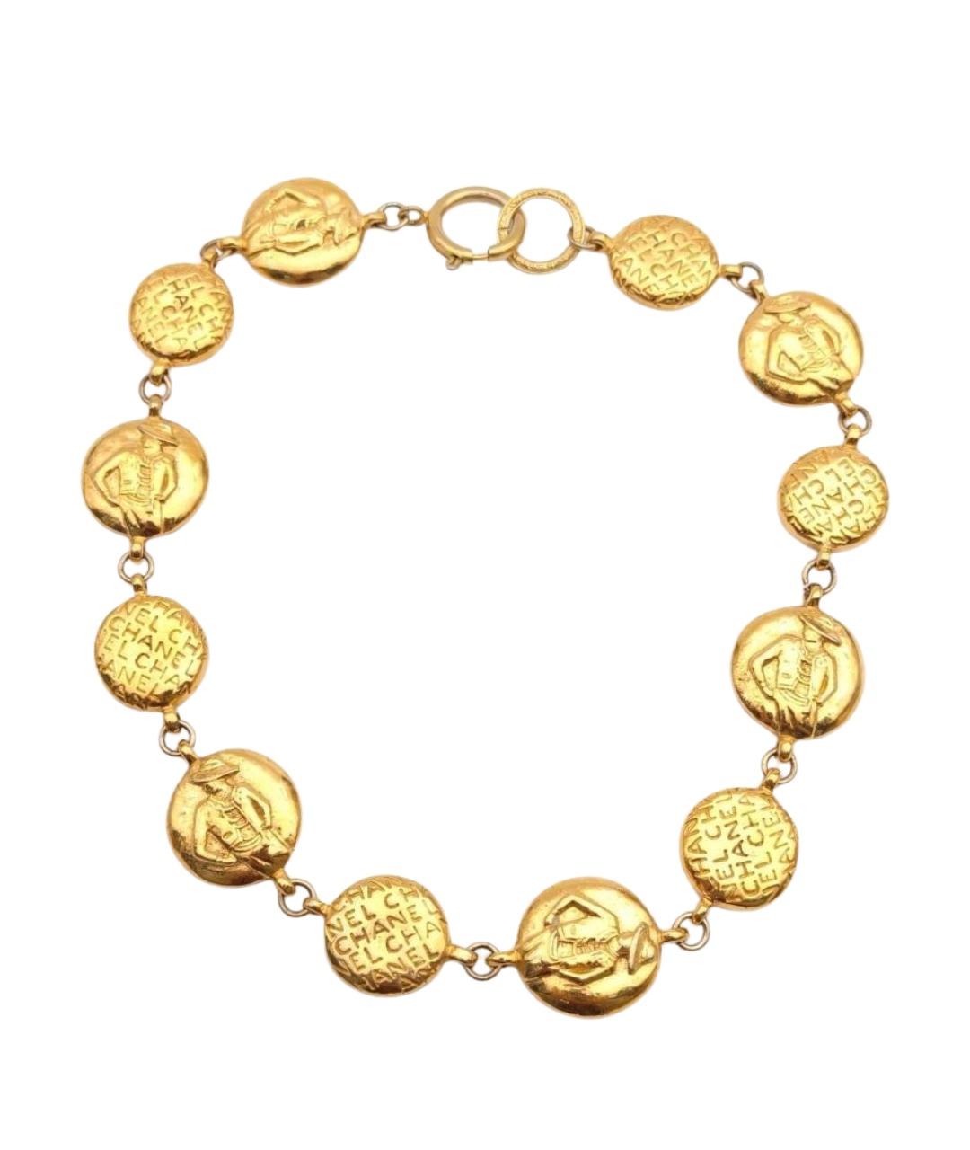 CHANEL Золотое металлическое колье, фото 1