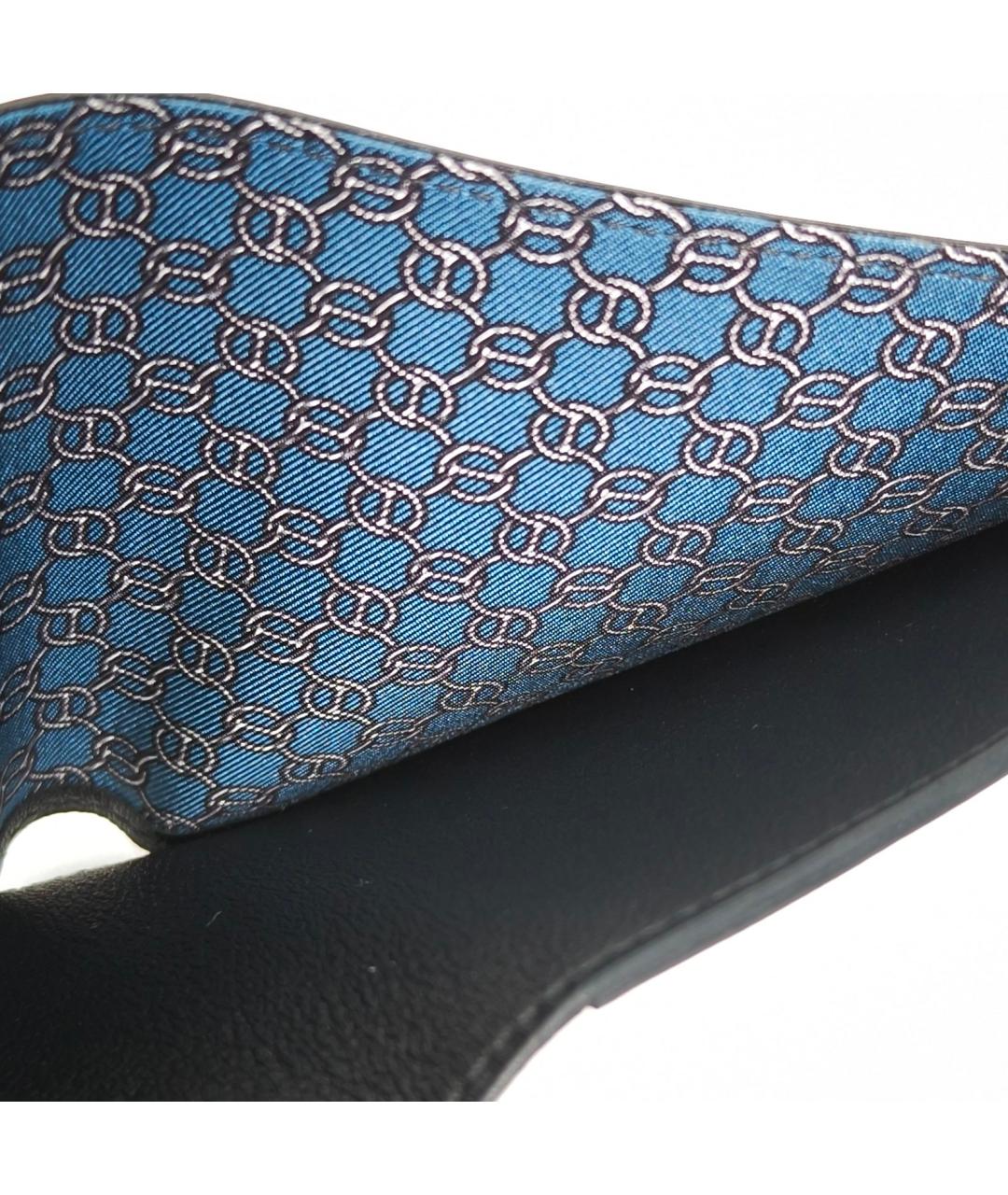 HERMES Черный кожаный кошелек, фото 7