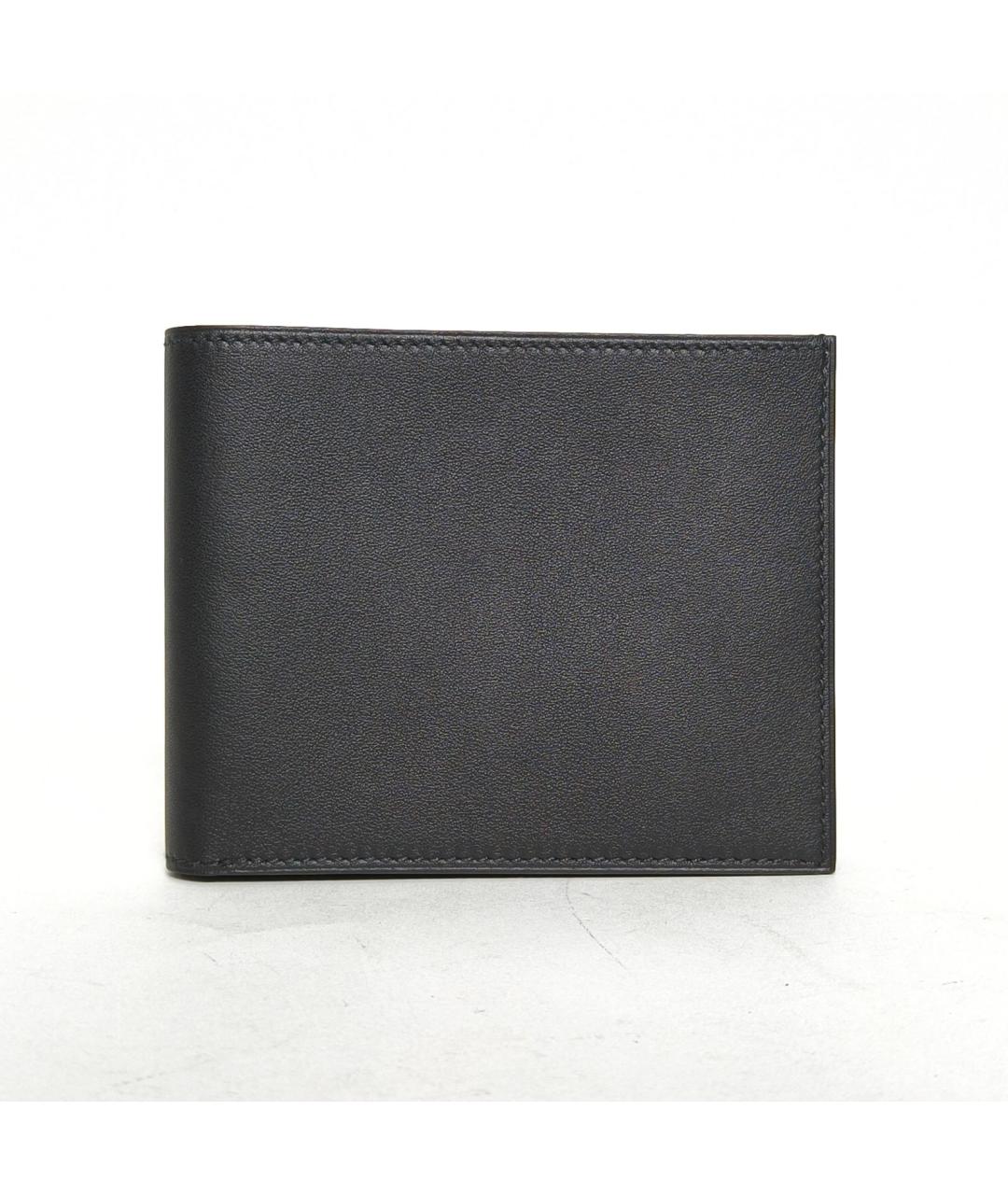 HERMES Черный кожаный кошелек, фото 4