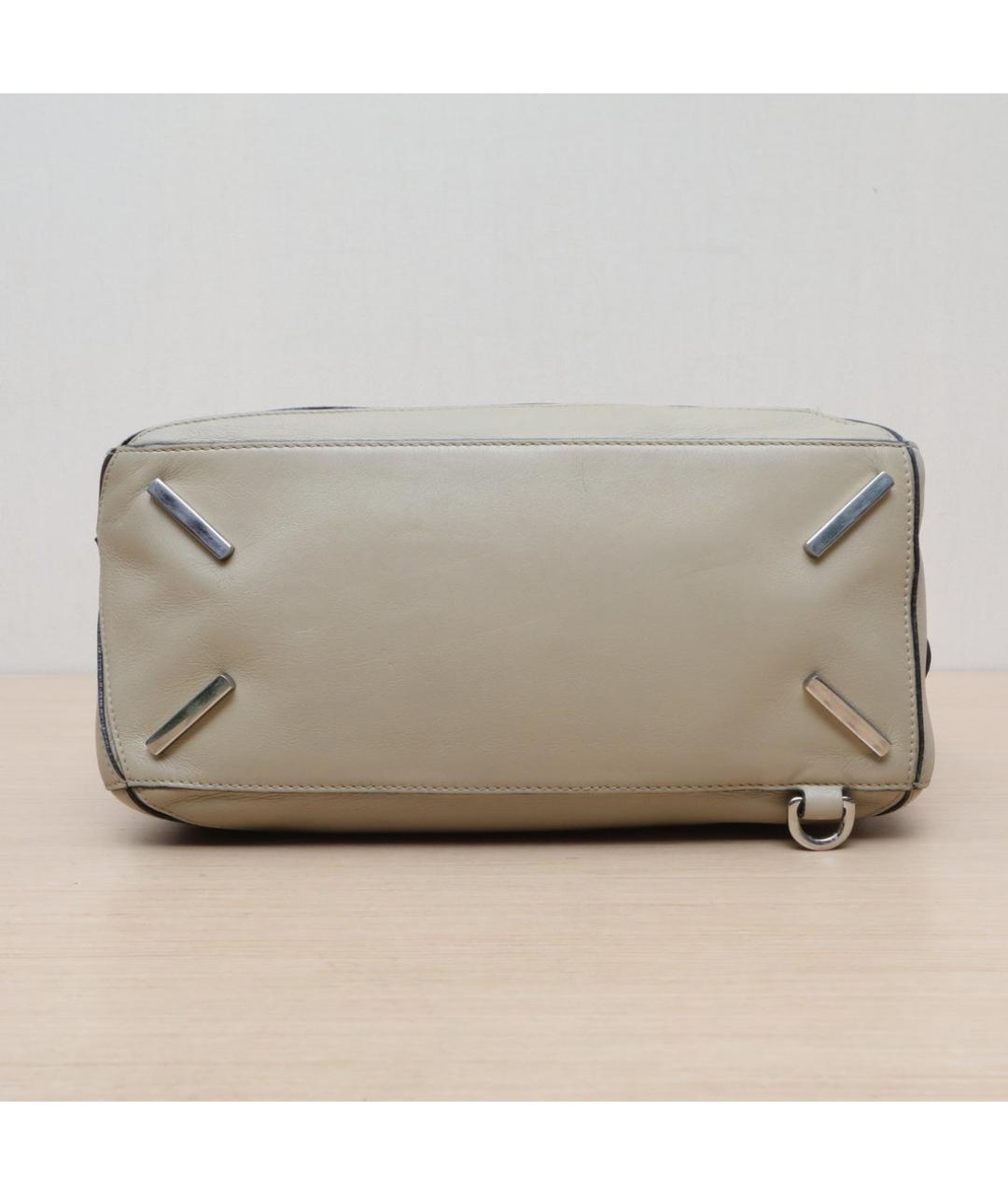 LOEWE Хаки кожаная сумка с короткими ручками, фото 8