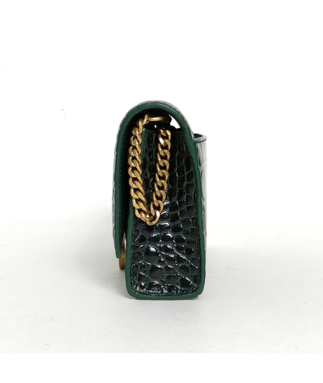 BALENCIAGA Зеленая кожаная сумка через плечо, фото 5