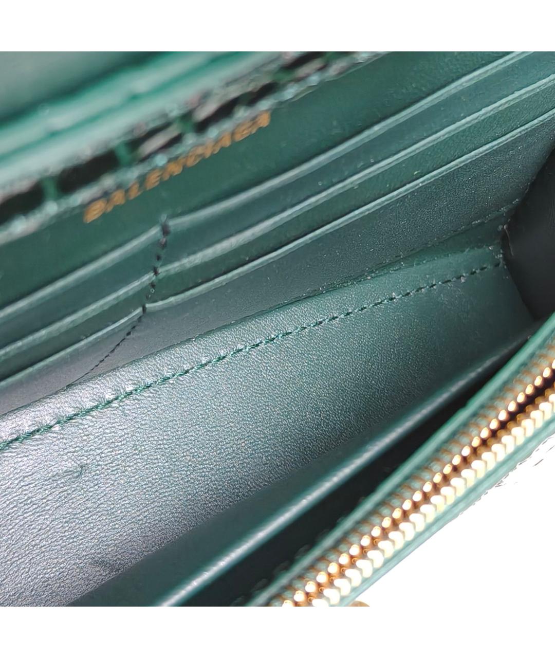 BALENCIAGA Зеленая кожаная сумка через плечо, фото 8