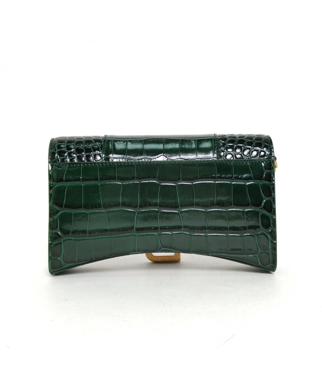 BALENCIAGA Зеленая кожаная сумка через плечо, фото 4