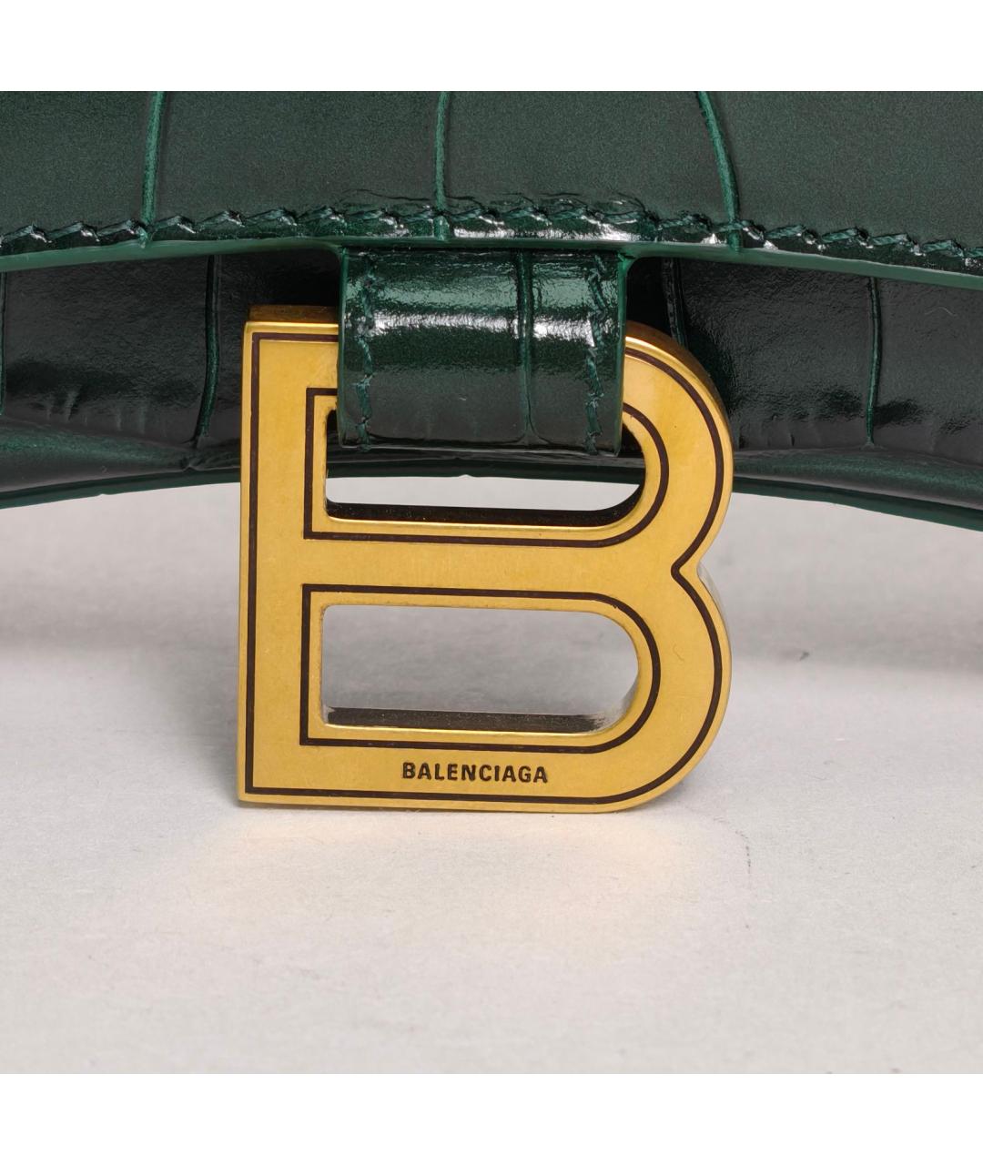 BALENCIAGA Зеленая кожаная сумка через плечо, фото 7