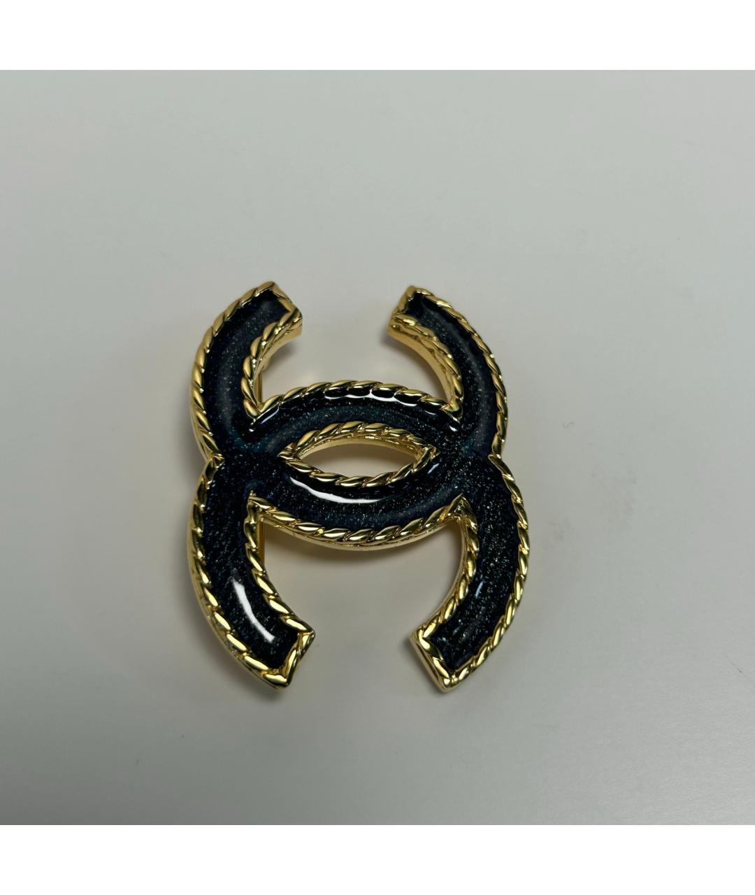 CHANEL Черная металлическая булавка / брошь, фото 8