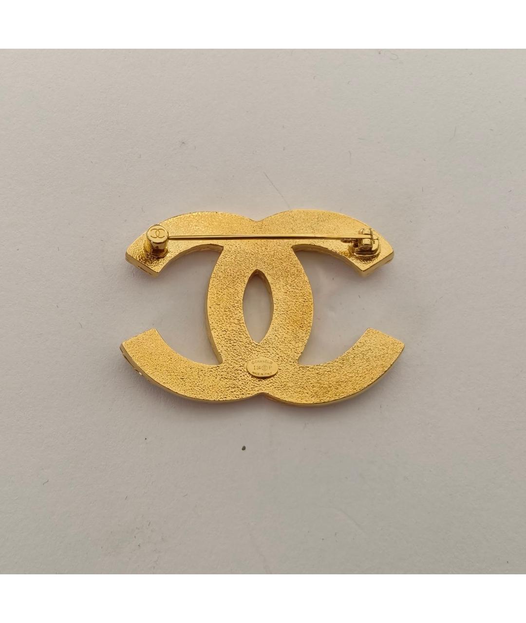 CHANEL Черная металлическая булавка / брошь, фото 4