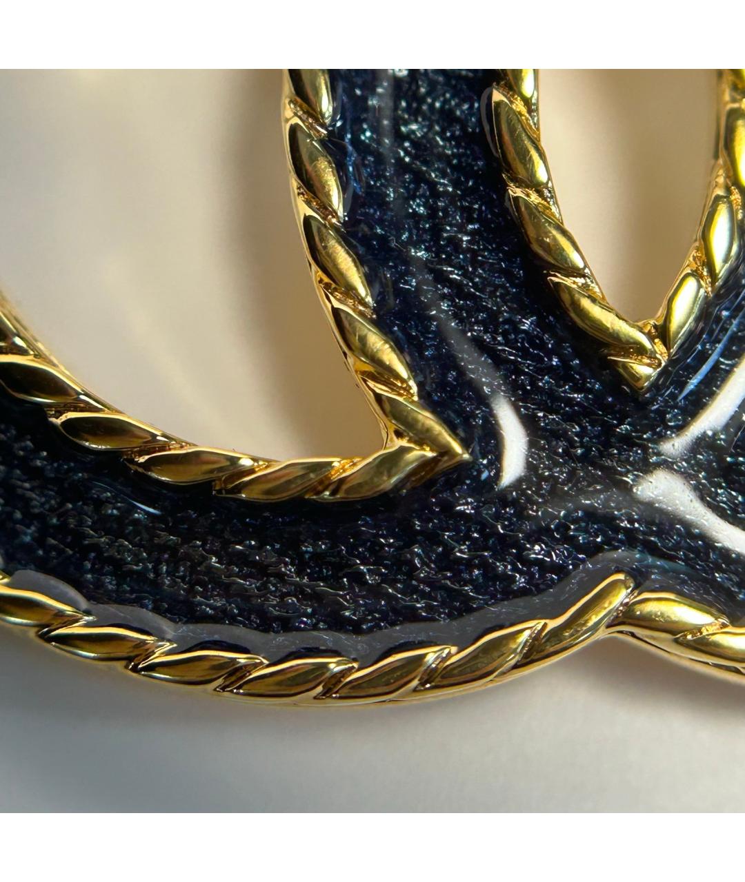 CHANEL Черная металлическая булавка / брошь, фото 7