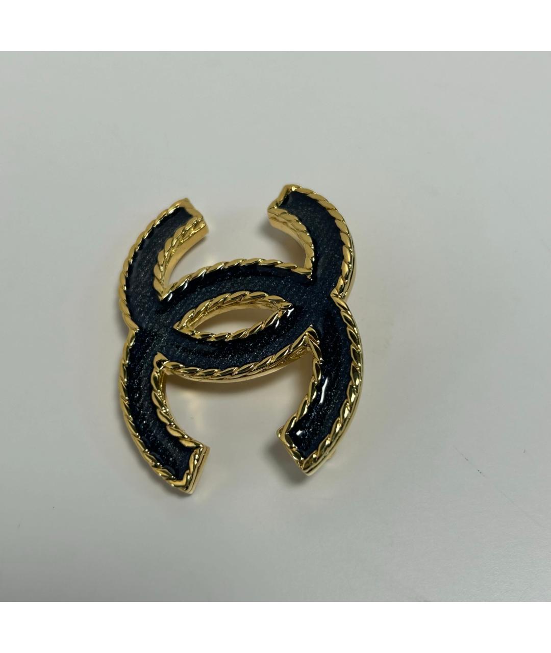 CHANEL Черная металлическая булавка / брошь, фото 6