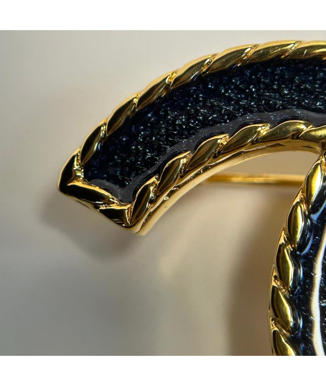 CHANEL Черная металлическая булавка / брошь, фото 9