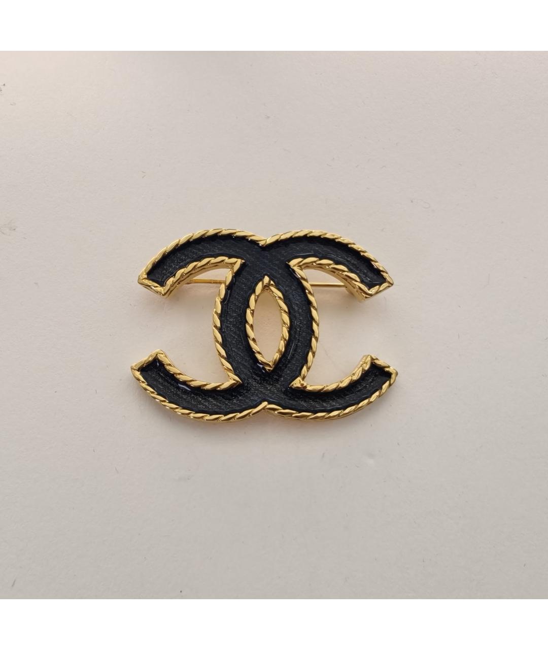 CHANEL Черная металлическая булавка / брошь, фото 5