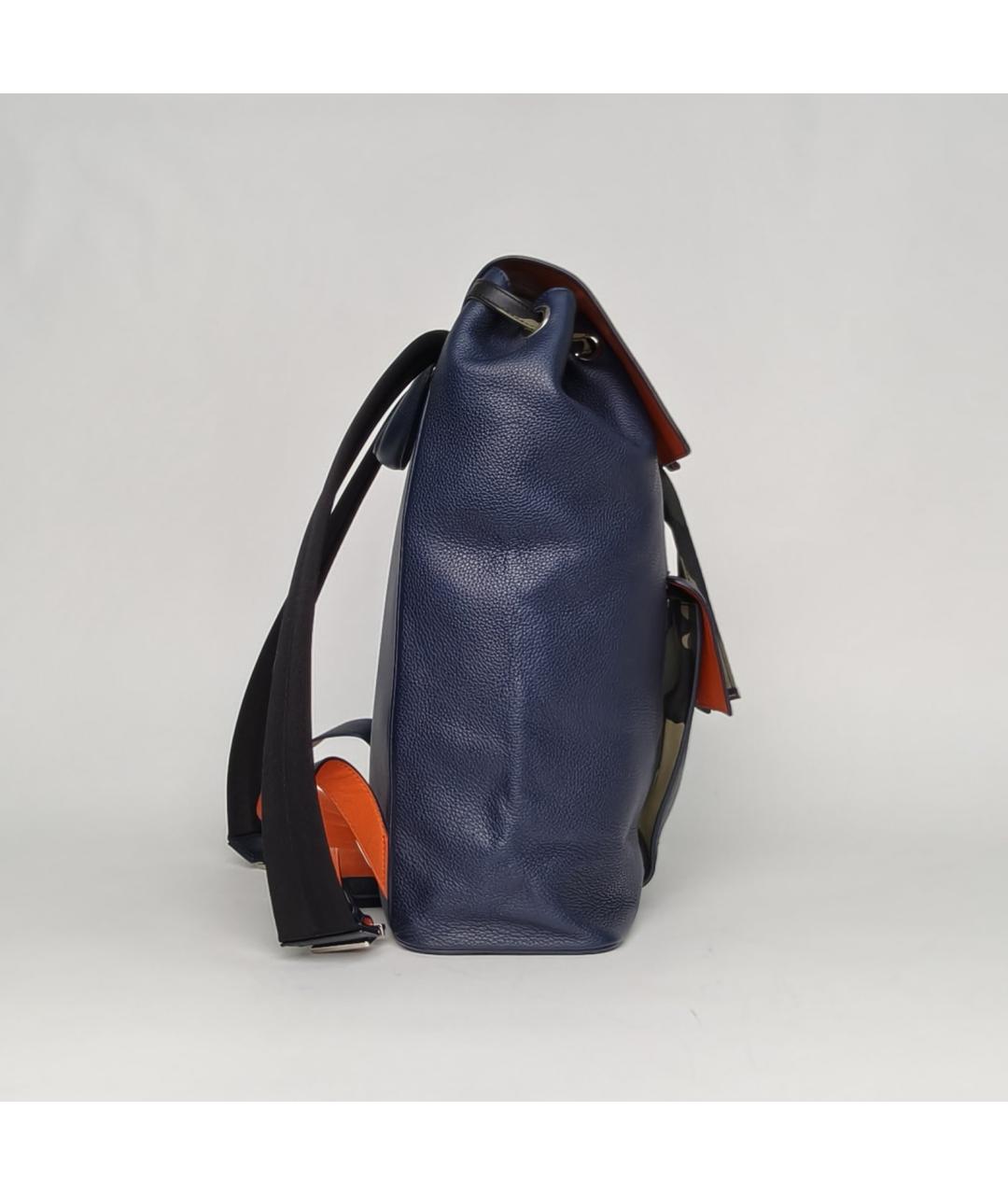 CHRISTIAN DIOR Темно-синий кожаный рюкзак, фото 5