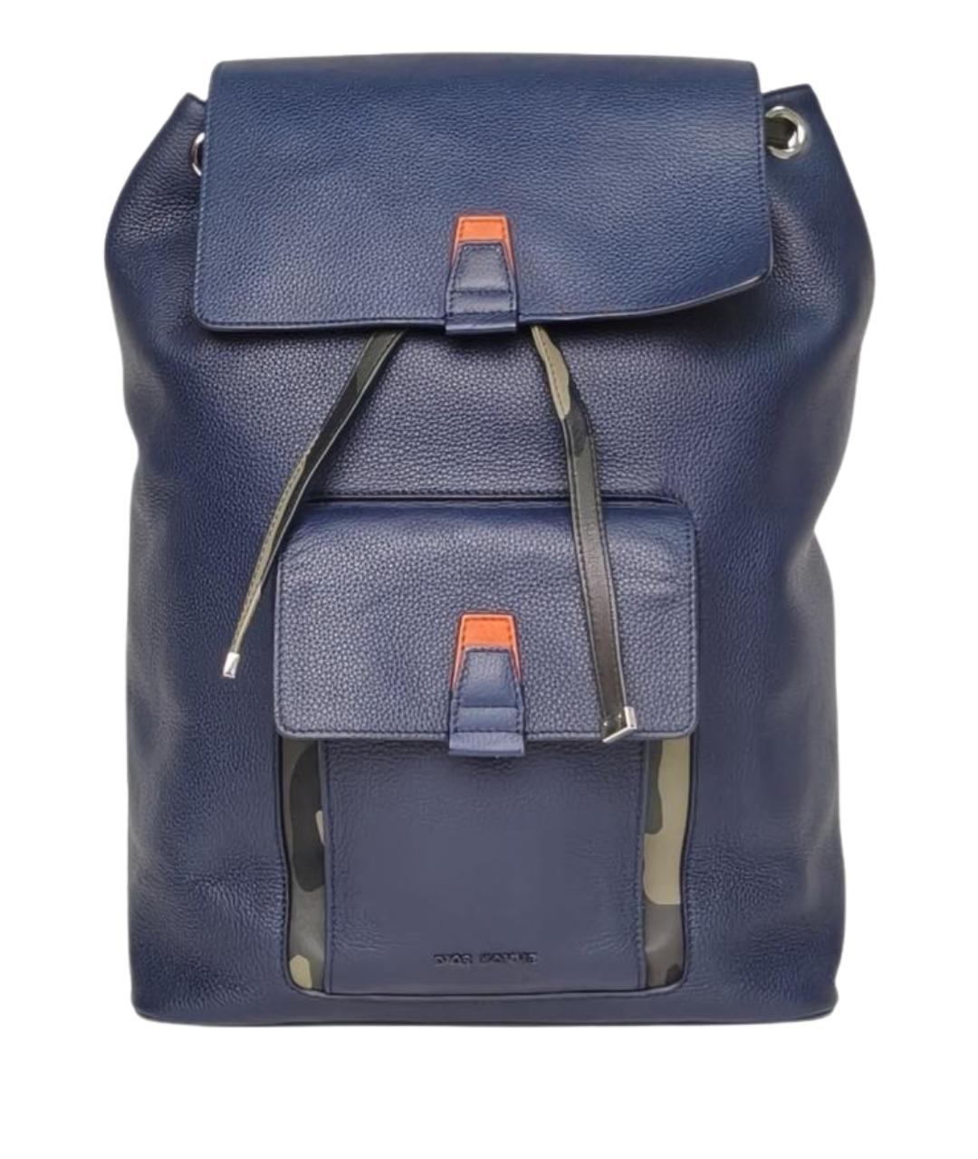 CHRISTIAN DIOR Темно-синий кожаный рюкзак, фото 1