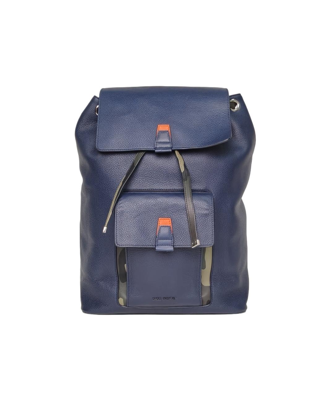 CHRISTIAN DIOR Темно-синий кожаный рюкзак, фото 10