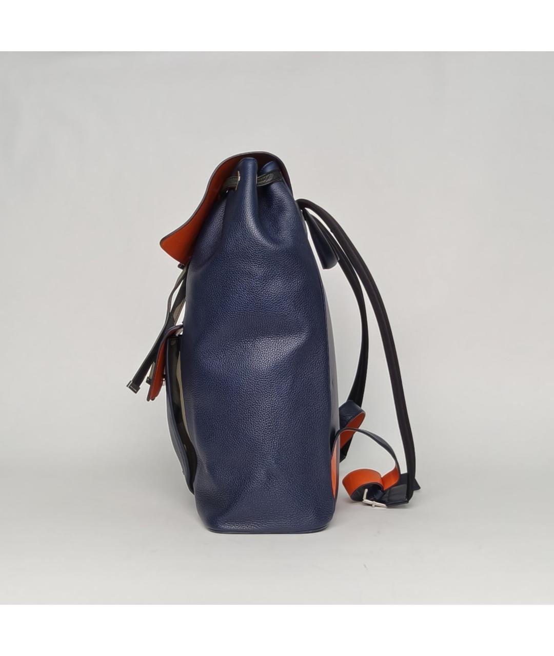 CHRISTIAN DIOR Темно-синий кожаный рюкзак, фото 3