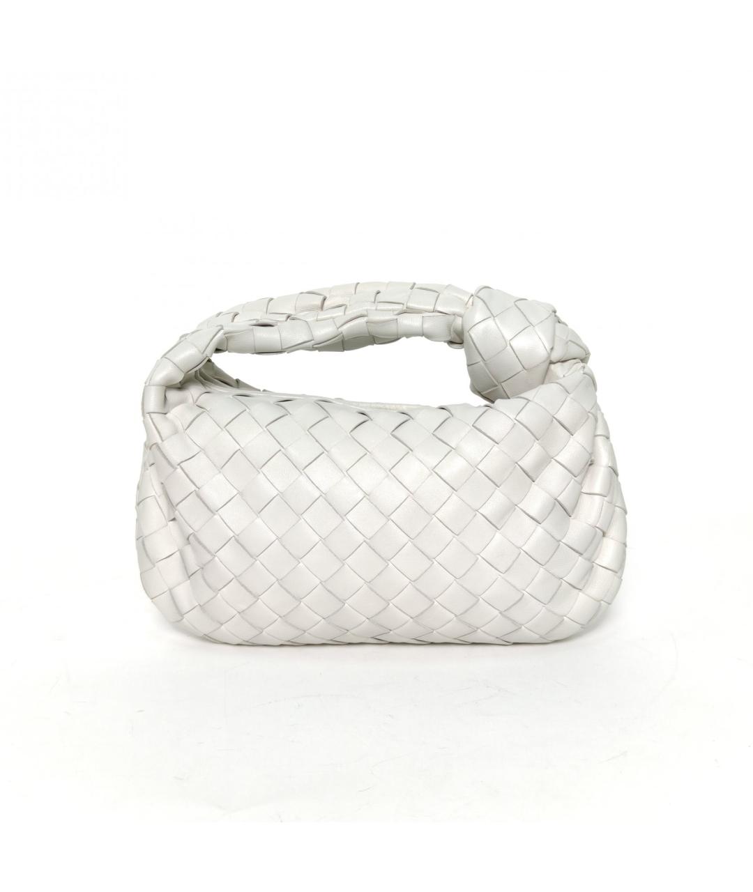 BOTTEGA VENETA Белая кожаная сумка через плечо, фото 4
