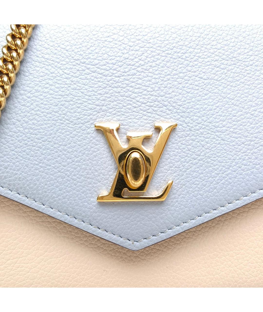 LOUIS VUITTON Голубая кожаная сумка через плечо, фото 8