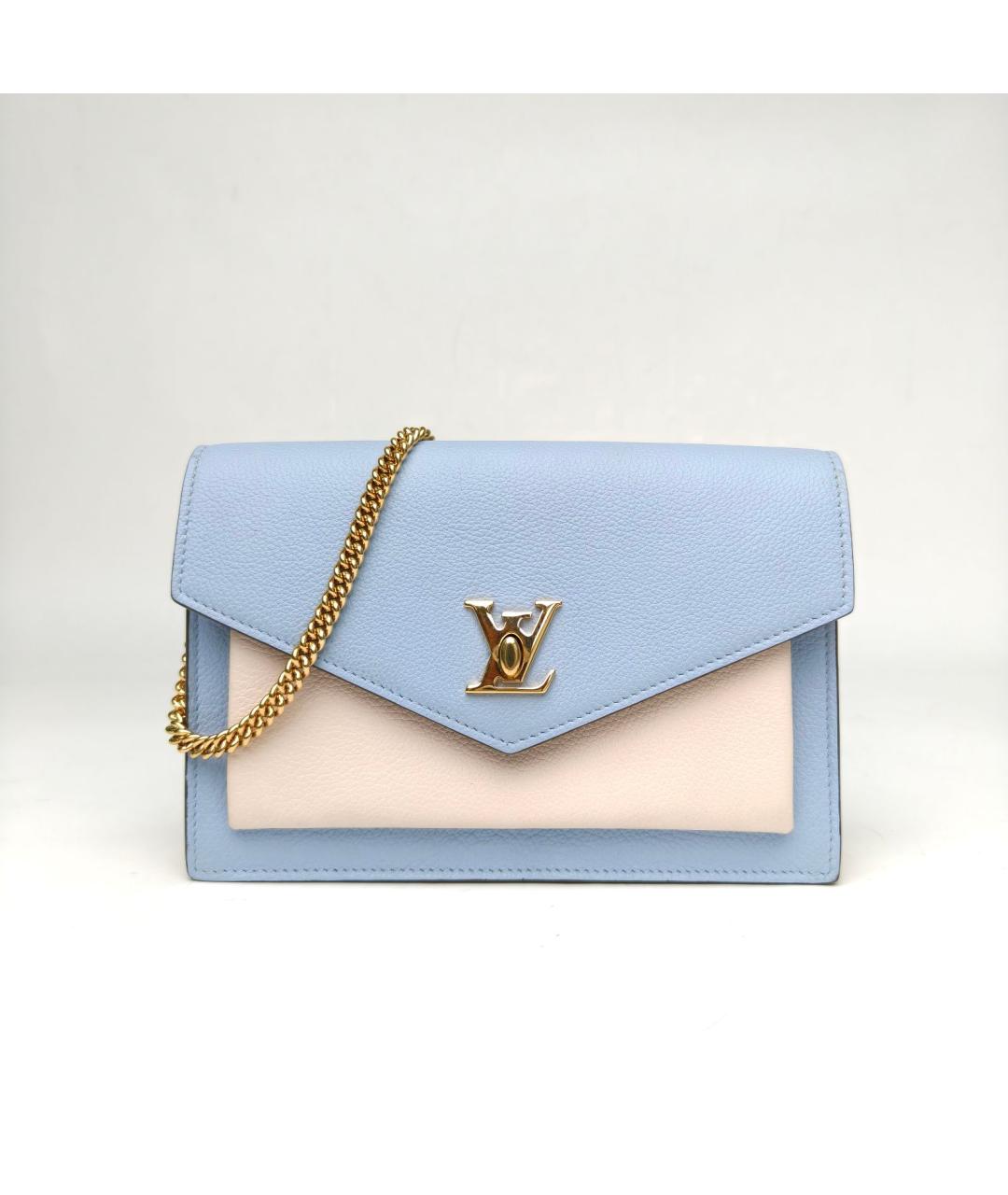 LOUIS VUITTON Голубая кожаная сумка через плечо, фото 2