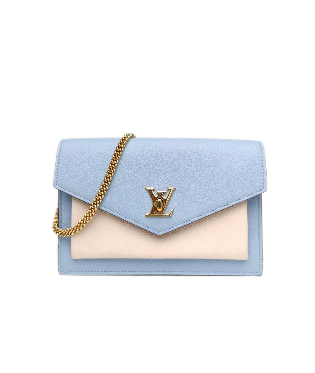 LOUIS VUITTON Голубая кожаная сумка через плечо, фото 9