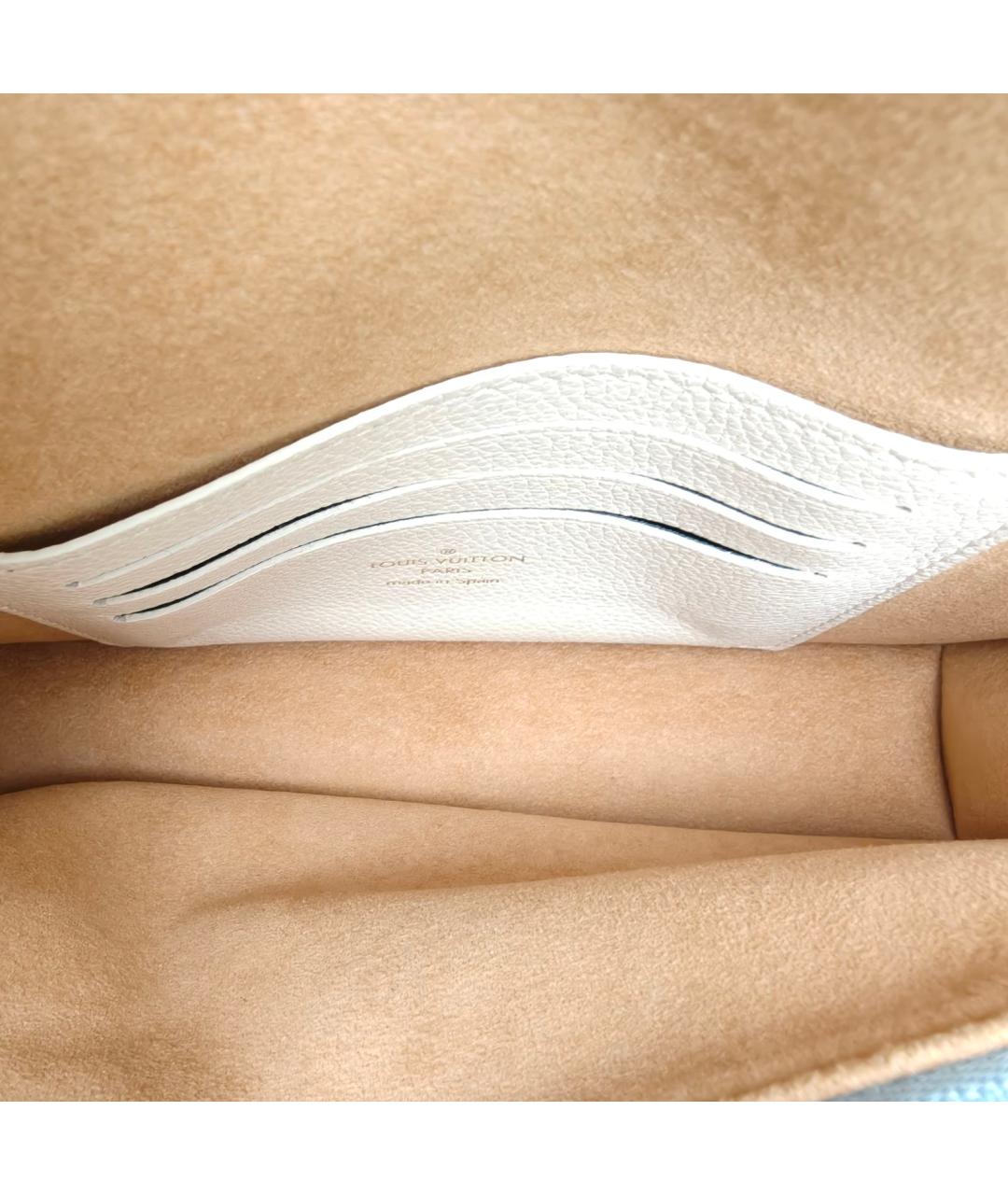 LOUIS VUITTON Голубая кожаная сумка через плечо, фото 7