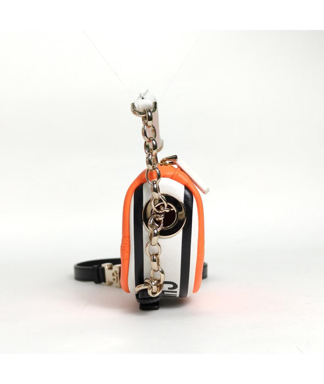 CHRISTIAN DIOR Оранжевая кожаная сумка через плечо, фото 3