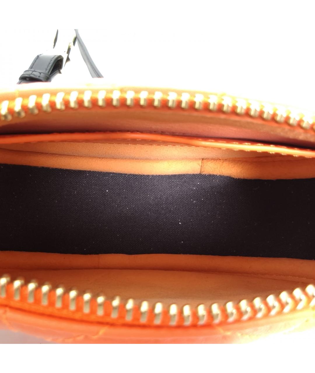 CHRISTIAN DIOR Оранжевая кожаная сумка через плечо, фото 7
