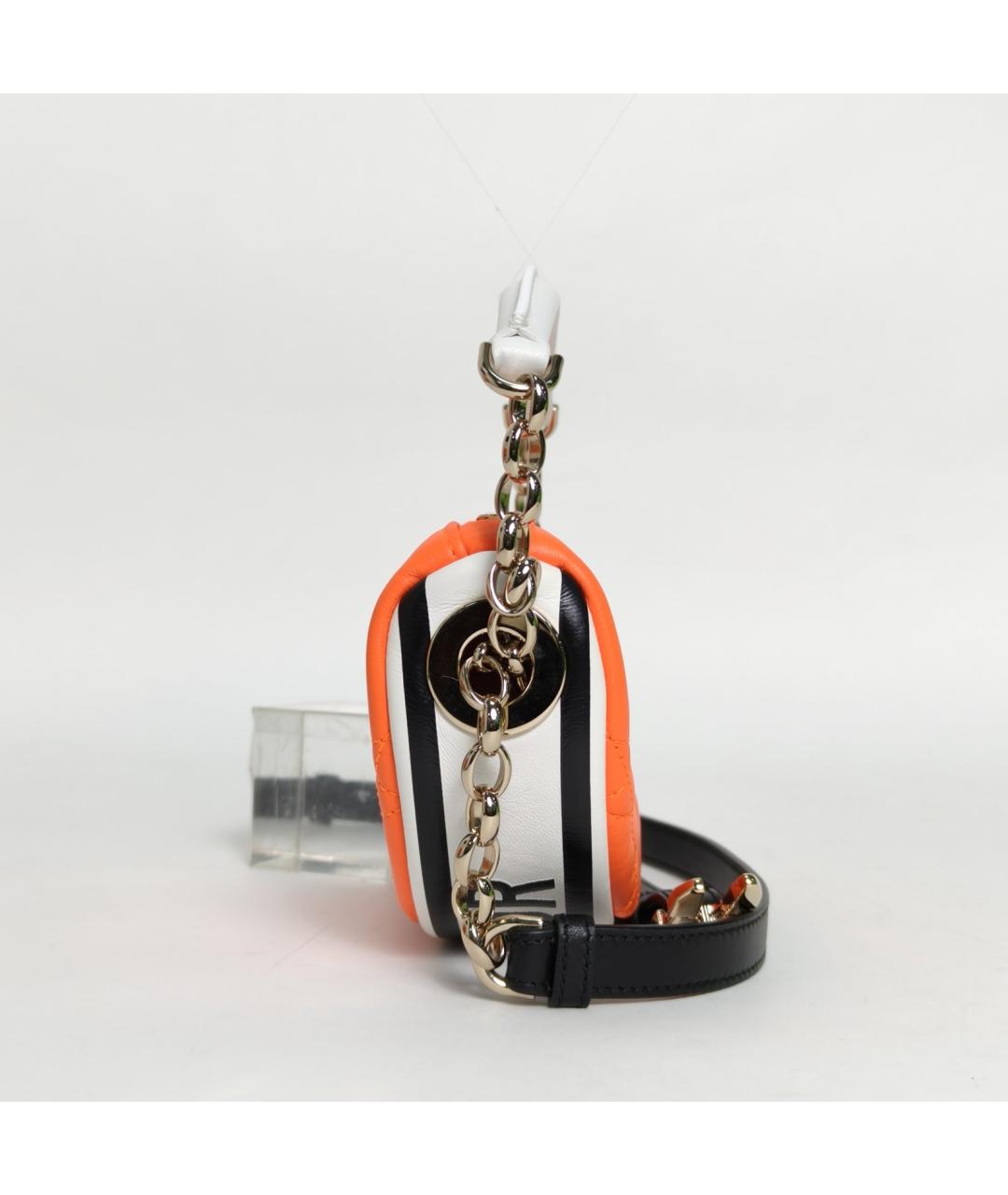 CHRISTIAN DIOR Оранжевая кожаная сумка через плечо, фото 5