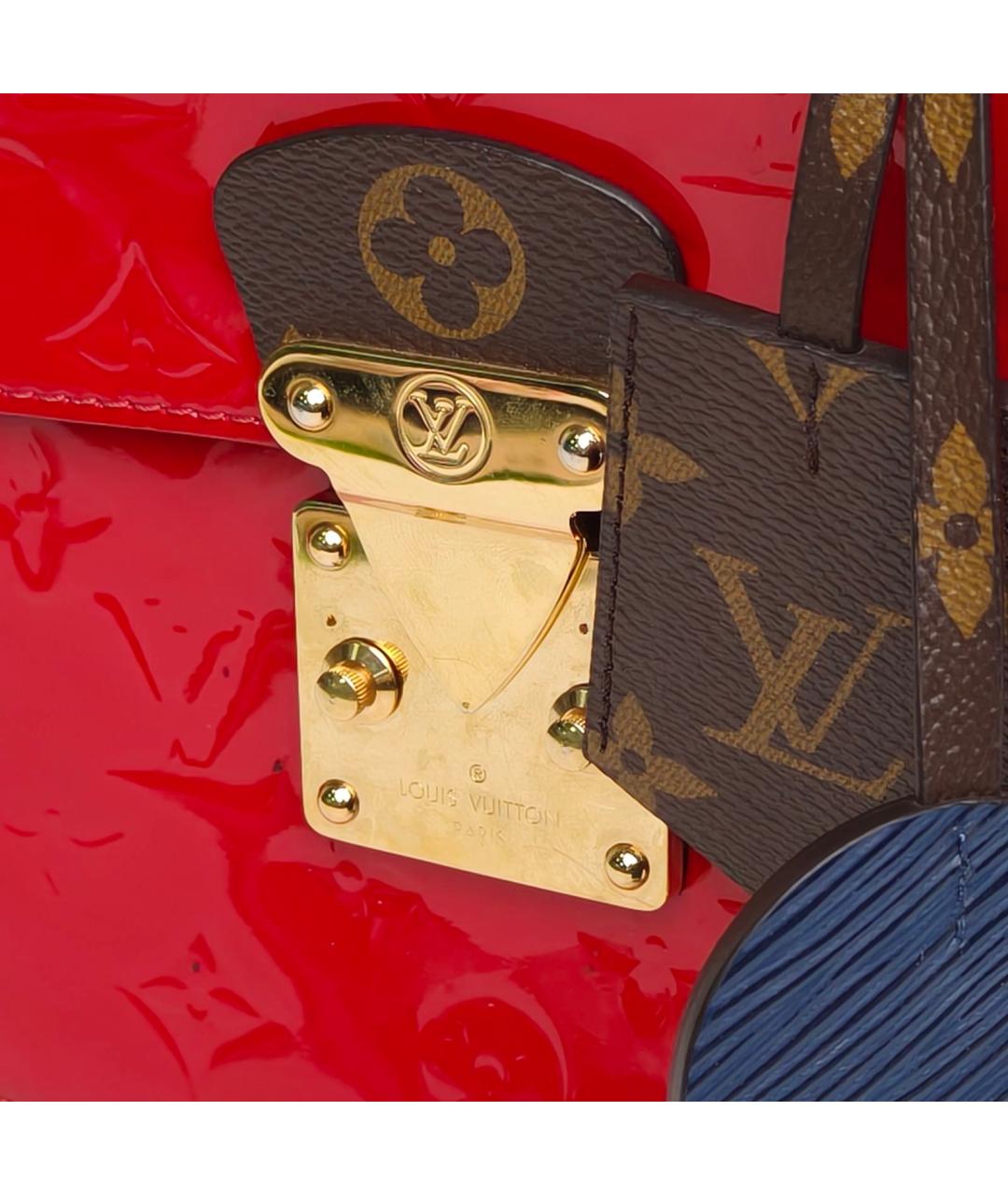 LOUIS VUITTON Красная сумка через плечо из лакированной кожи, фото 7