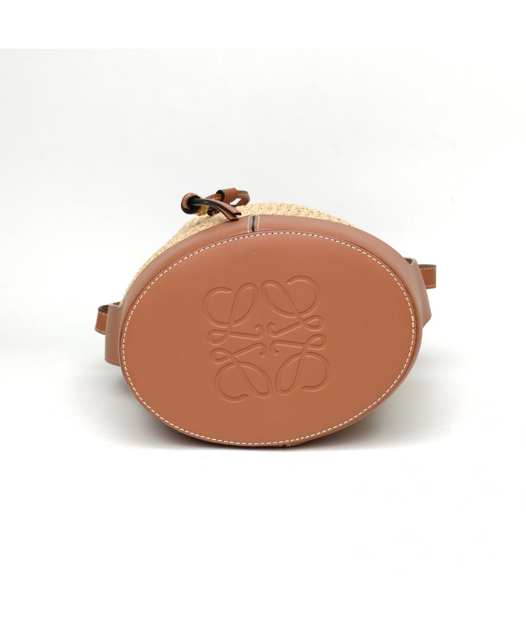 LOEWE Бежевая пелетеная сумка через плечо, фото 6