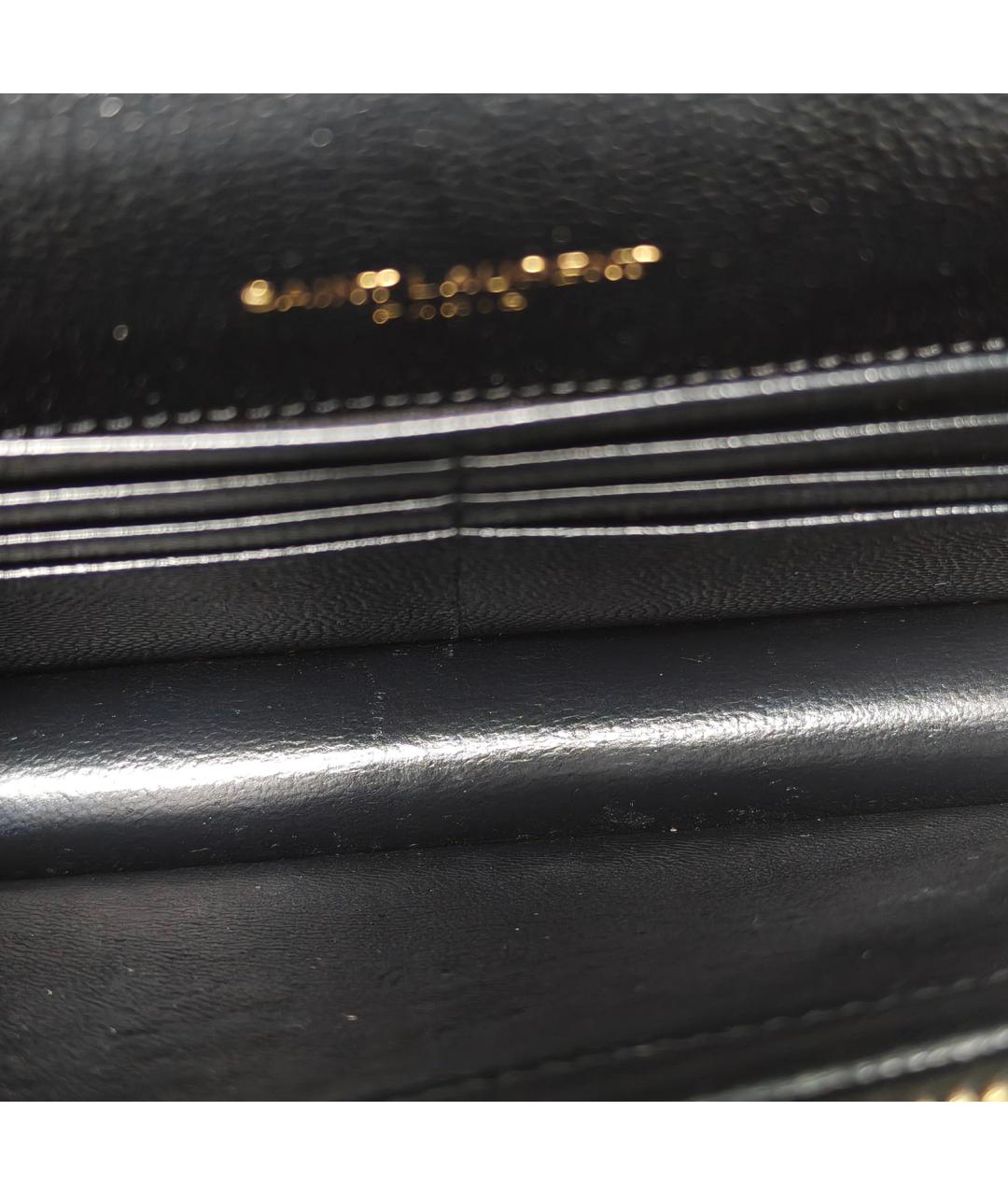 SAINT LAURENT Черная кожаная сумка через плечо, фото 8