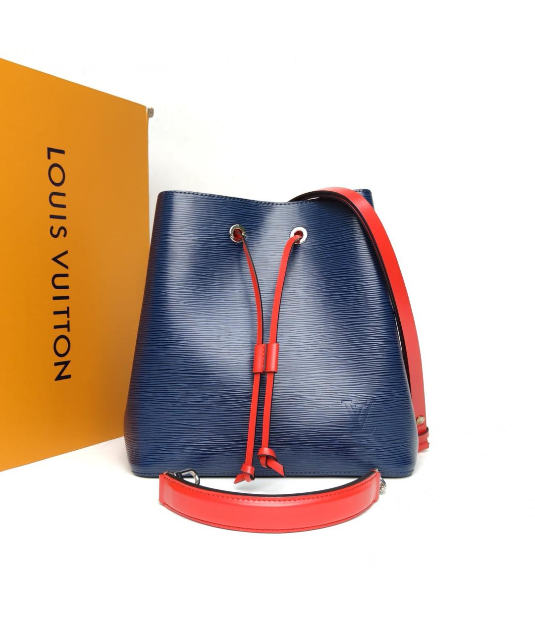 LOUIS VUITTON Синяя кожаная сумка через плечо, фото 8