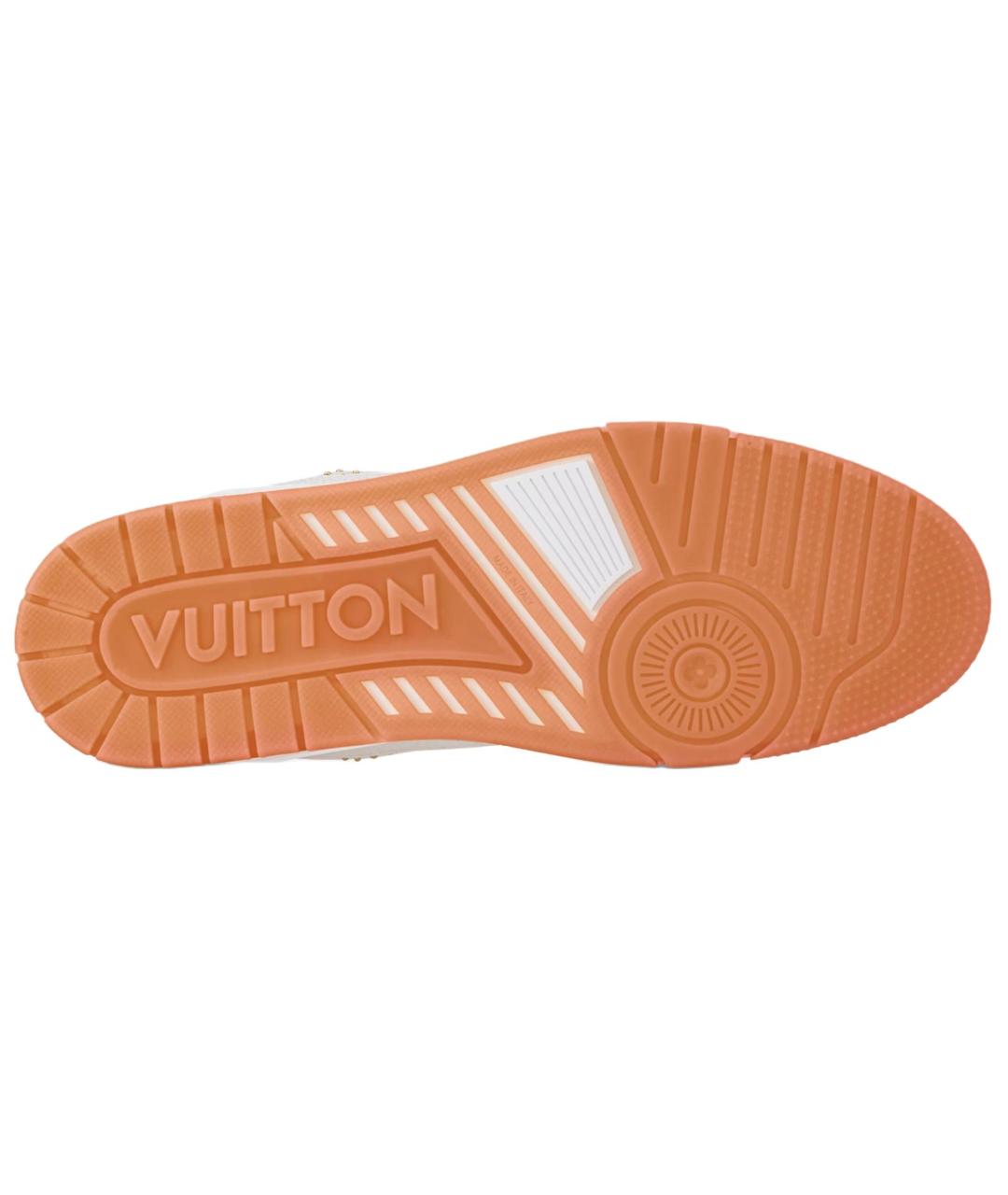 LOUIS VUITTON Белые кожаные низкие кроссовки / кеды, фото 5