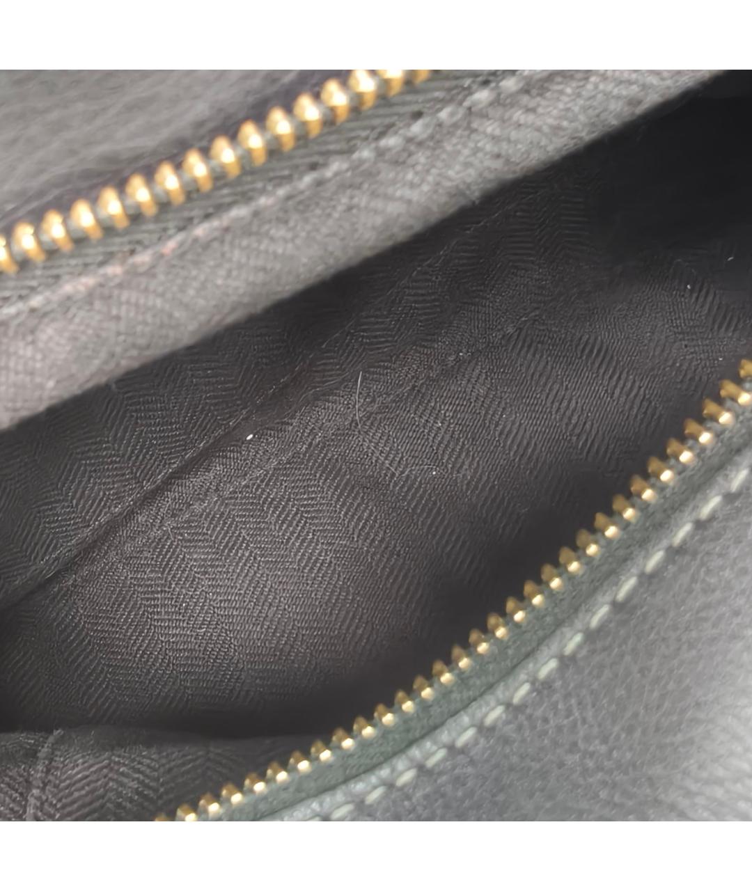 LOEWE Серая кожаная сумка с короткими ручками, фото 7