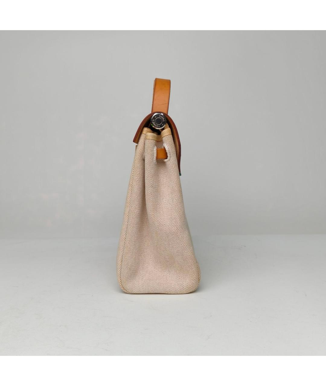 HERMES Бежевая сумка с короткими ручками, фото 3