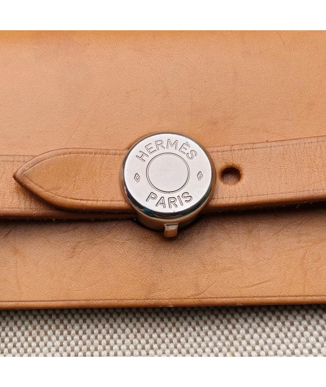 HERMES Бежевая сумка с короткими ручками, фото 7