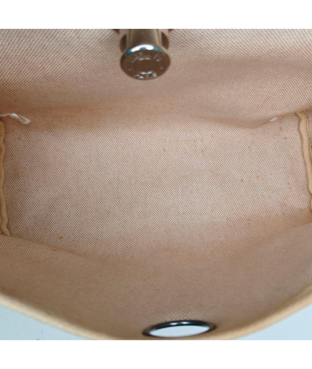 HERMES Бежевая сумка с короткими ручками, фото 8