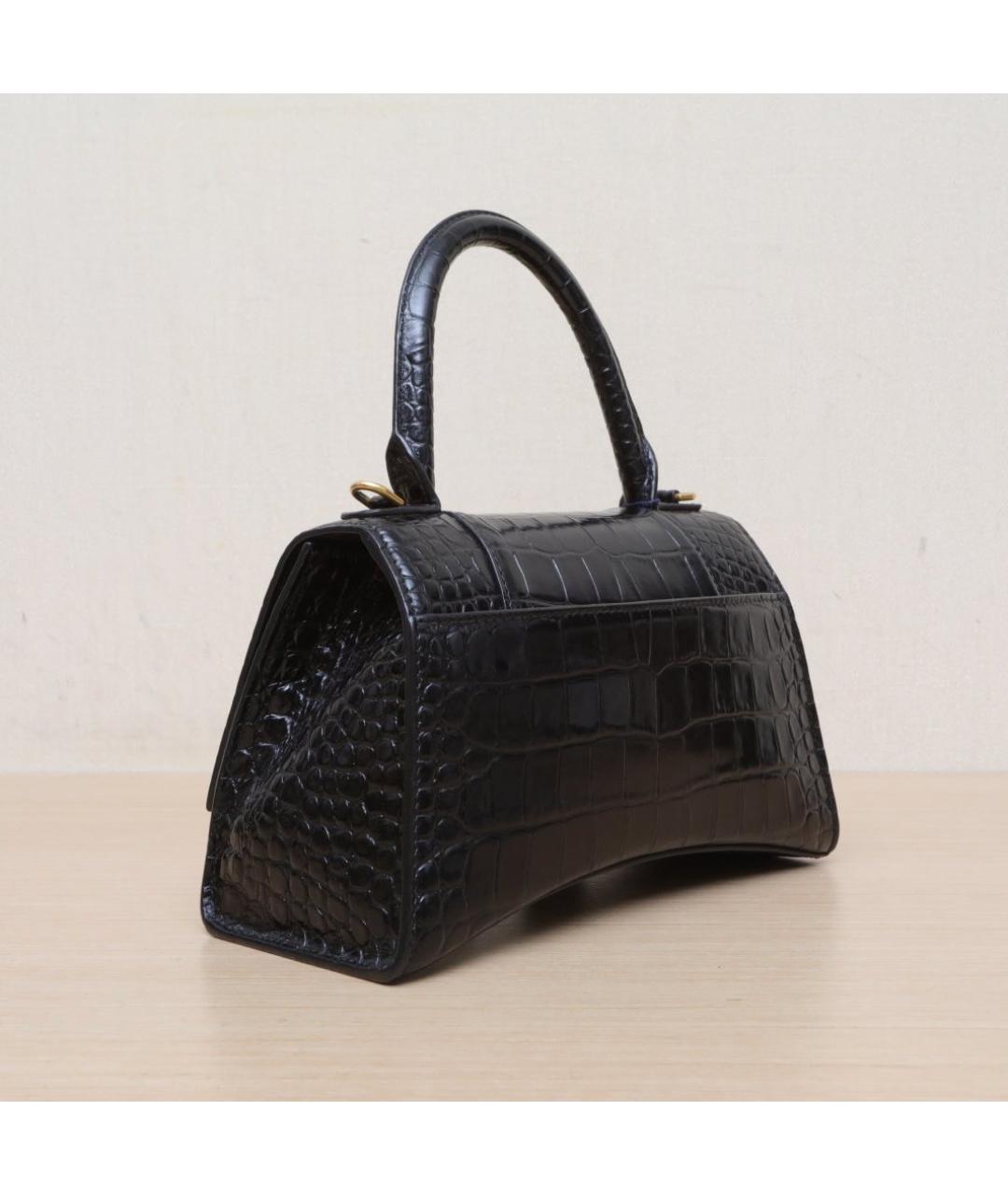 BALENCIAGA Черная кожаная сумка через плечо, фото 6