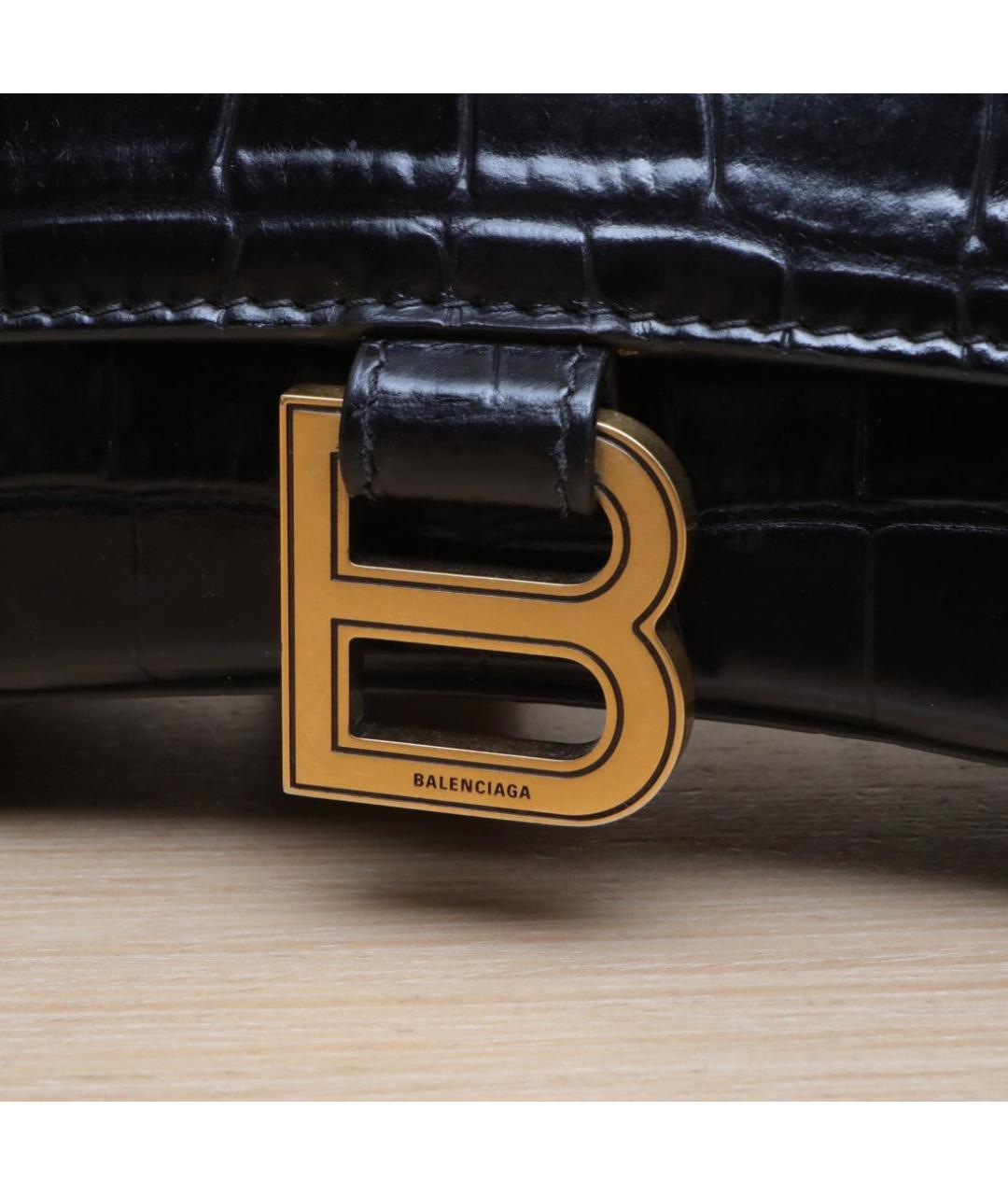 BALENCIAGA Черная кожаная сумка через плечо, фото 8