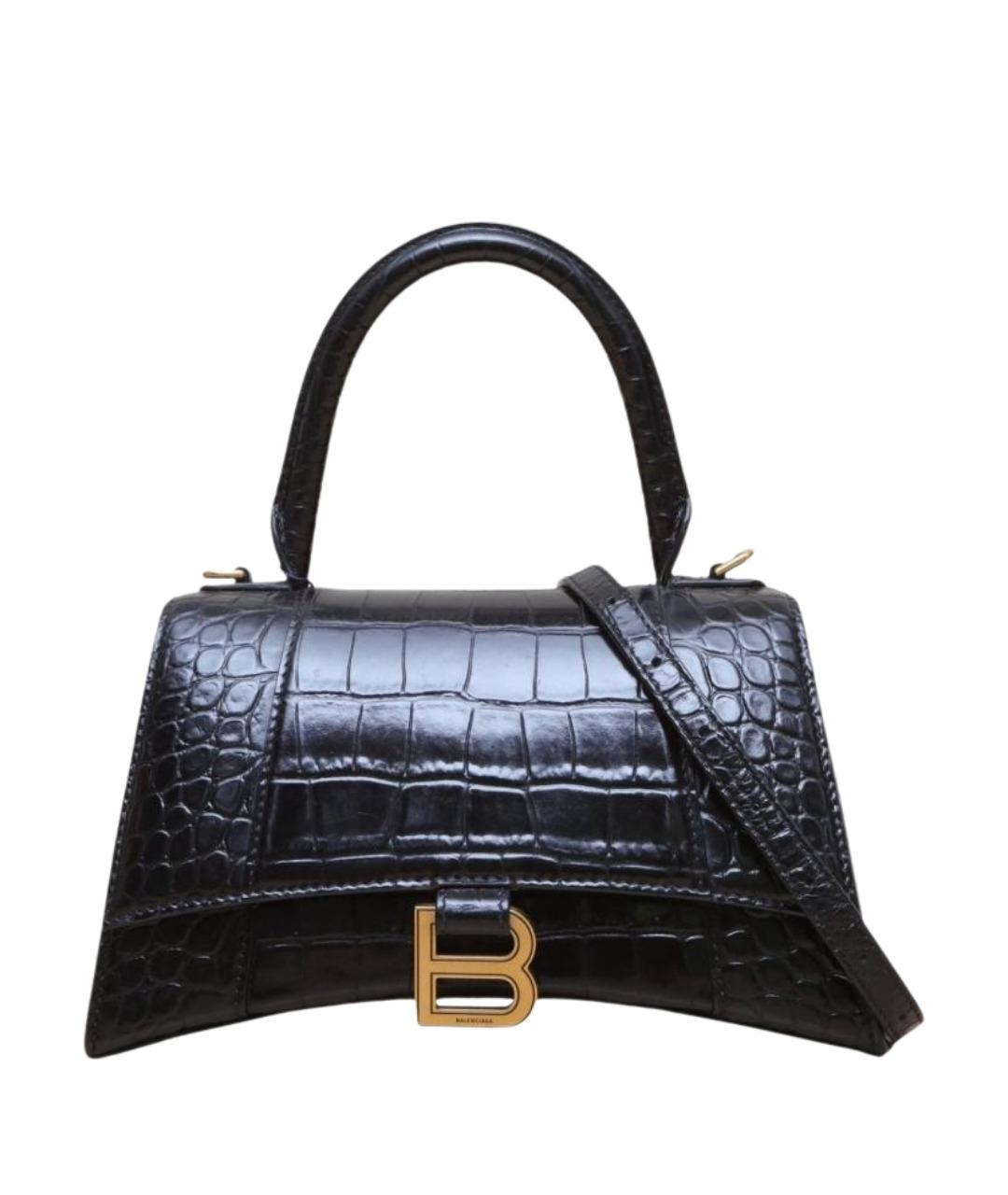 BALENCIAGA Черная кожаная сумка через плечо, фото 1