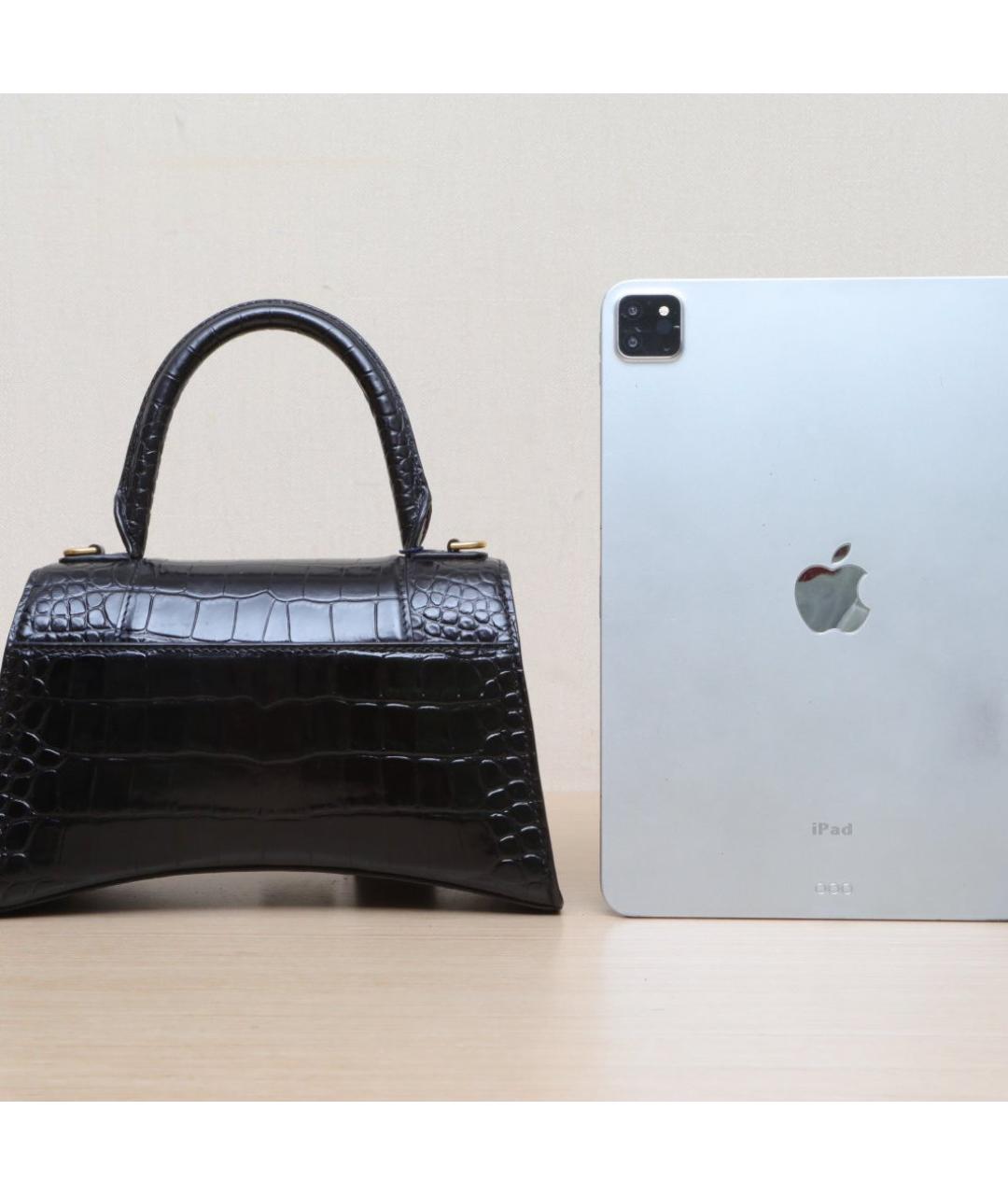 BALENCIAGA Черная кожаная сумка через плечо, фото 7