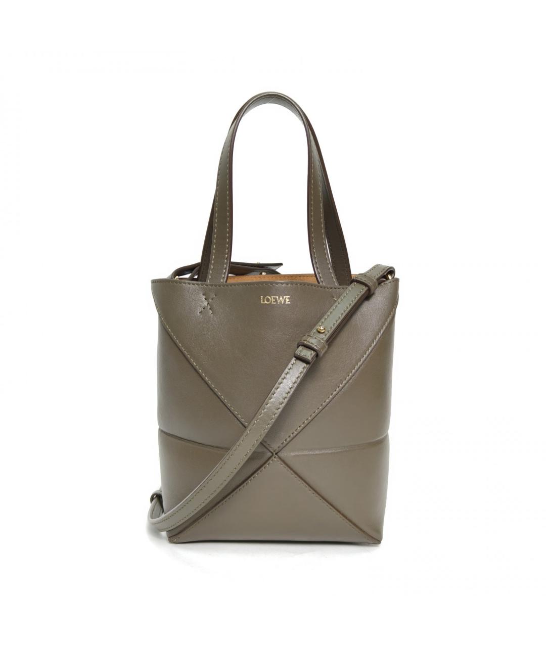 LOEWE Коричневая кожаная сумка через плечо, фото 2