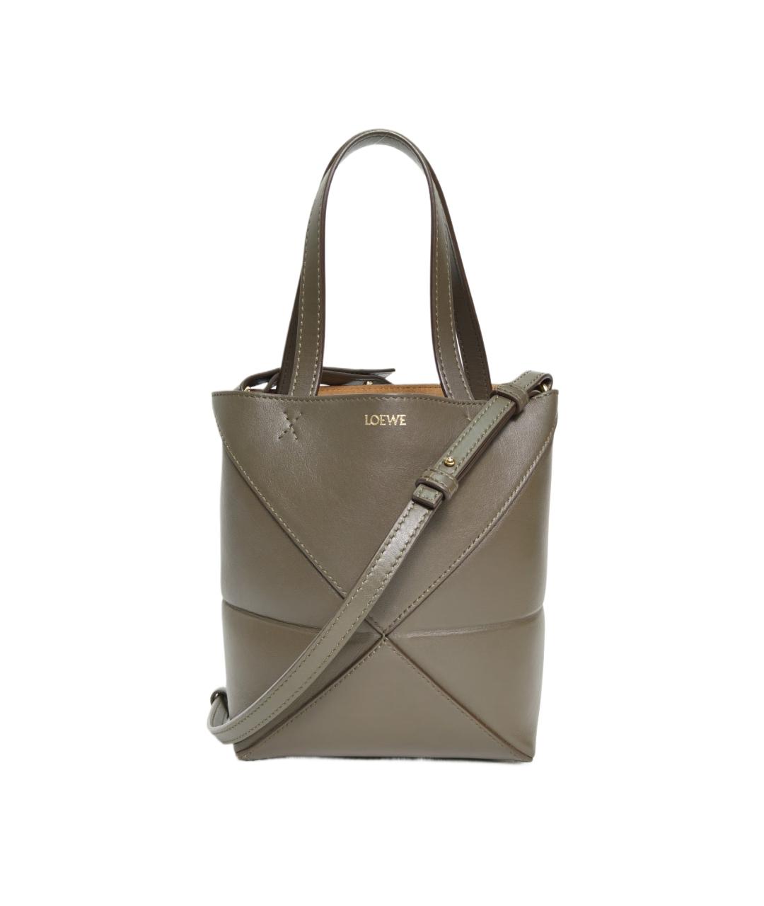 LOEWE Коричневая кожаная сумка через плечо, фото 10