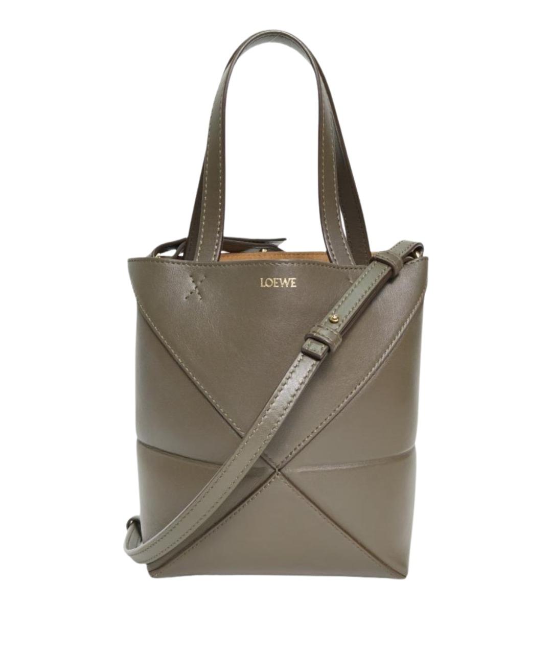 LOEWE Коричневая кожаная сумка через плечо, фото 1