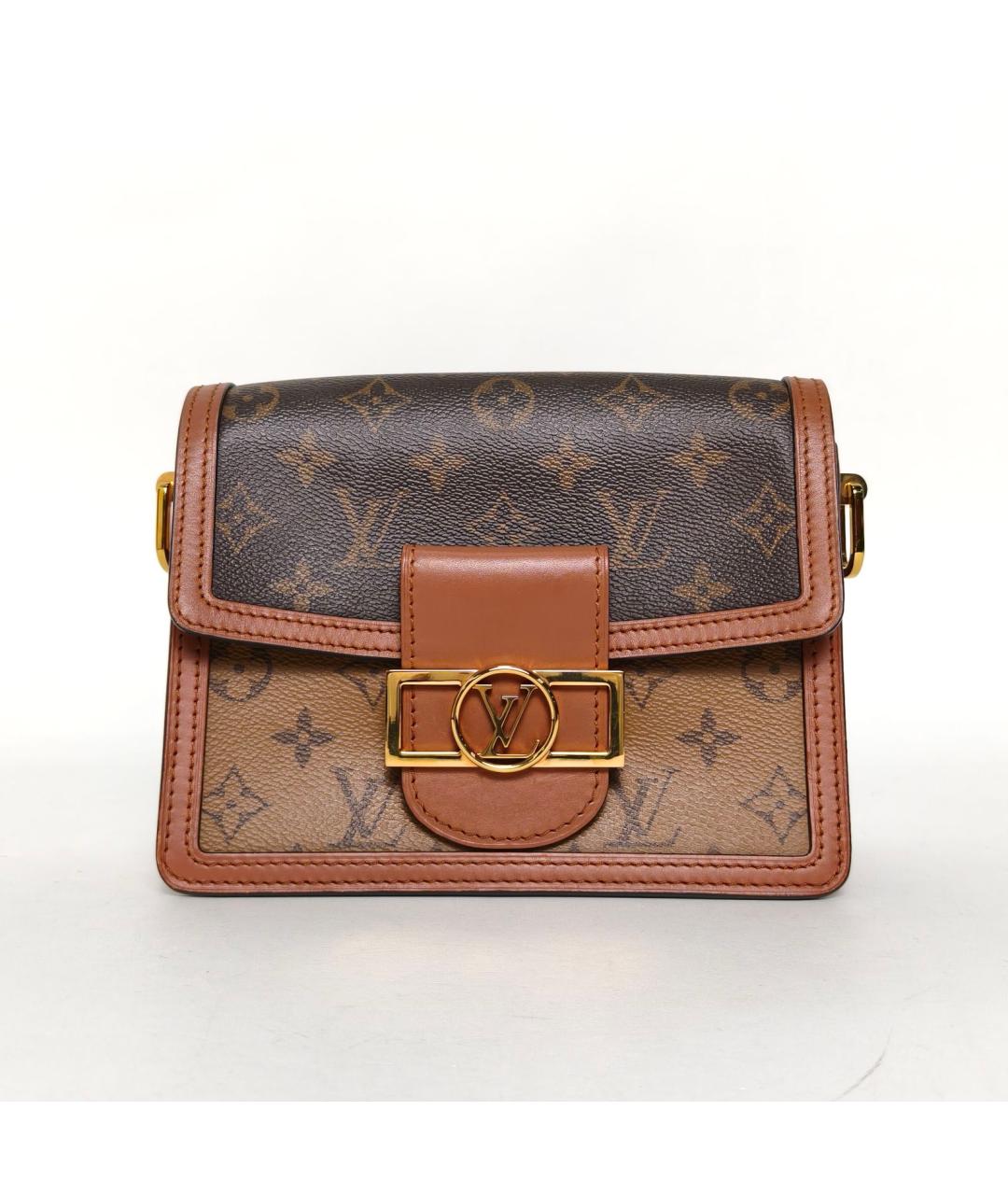 LOUIS VUITTON Коричневая кожаная сумка через плечо, фото 2