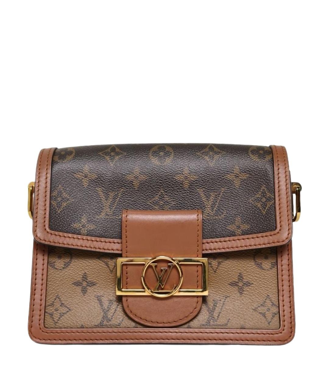 LOUIS VUITTON Коричневая кожаная сумка через плечо, фото 1