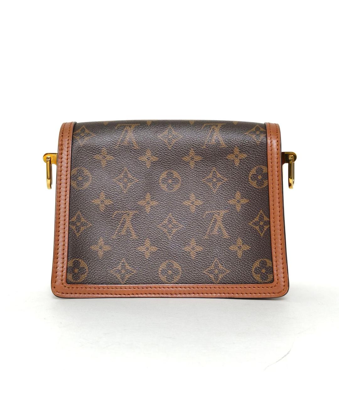 LOUIS VUITTON Коричневая кожаная сумка через плечо, фото 4