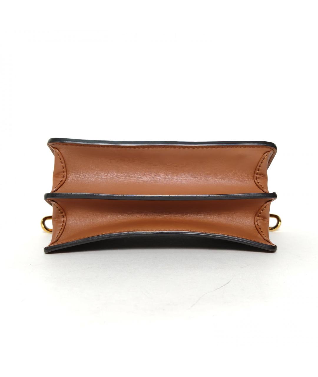 LOUIS VUITTON Коричневая кожаная сумка через плечо, фото 6